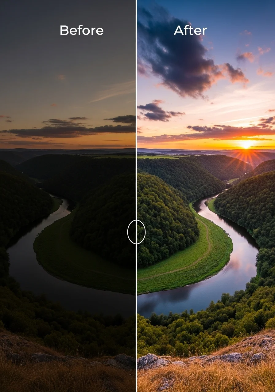 Before After Exposure Correction