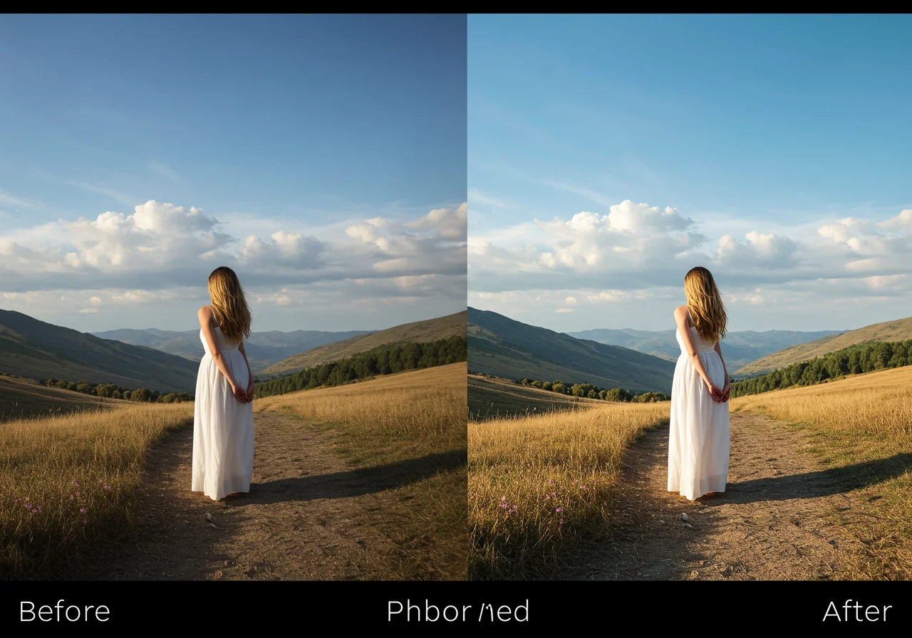 Lifted shadows-skin retouching