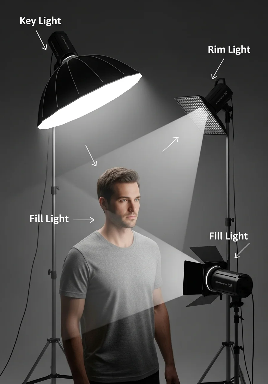 Three Light Setup Diagram