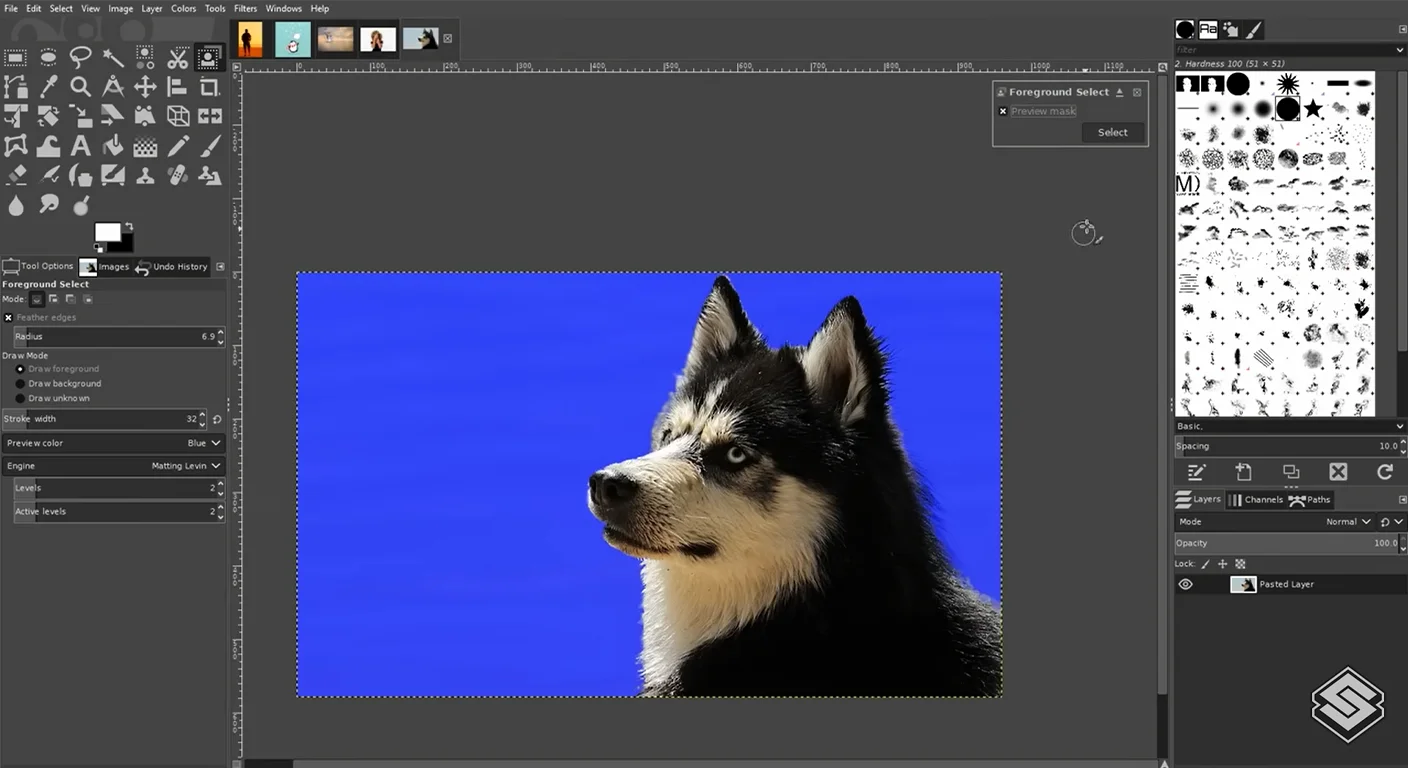 Using the Color to Alpha Tool