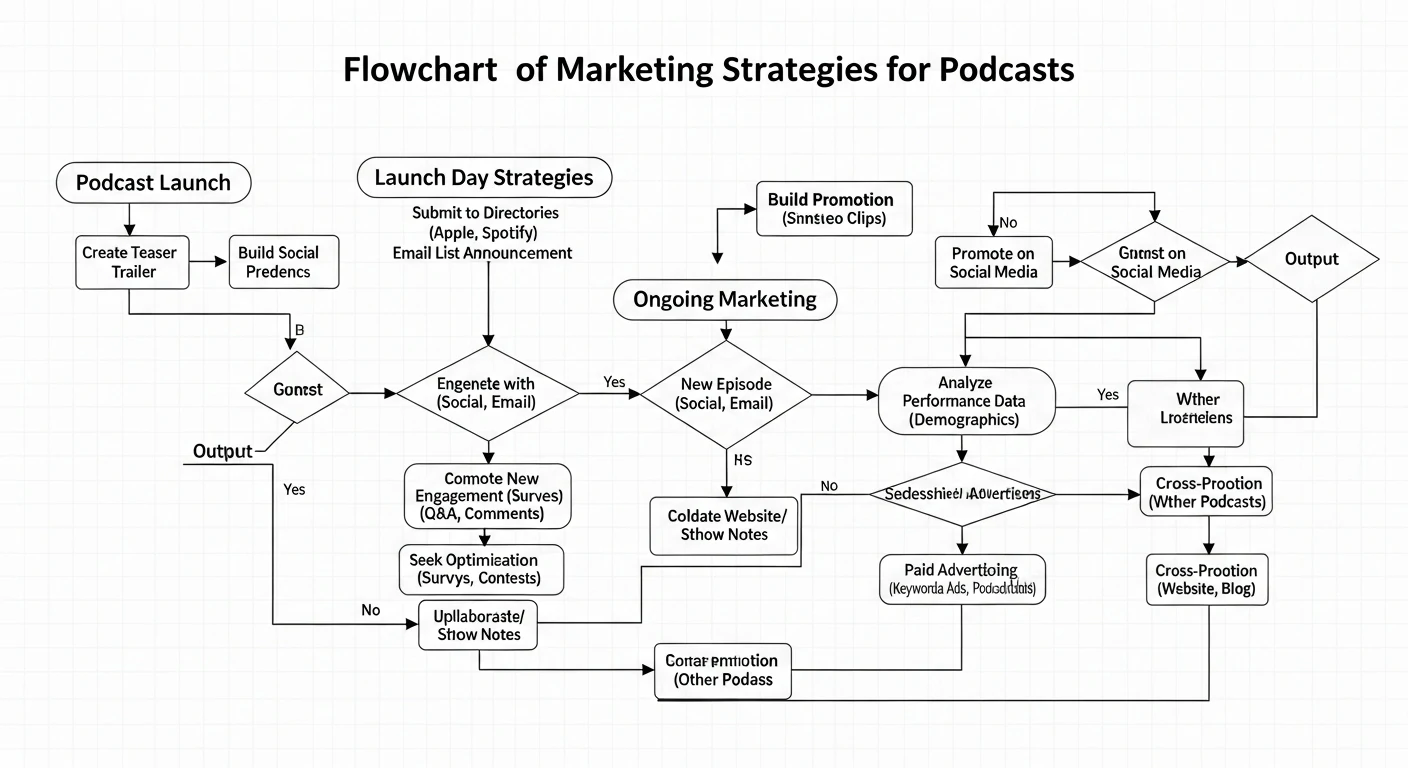 Flowchart-of-marketing-strategies-for-podcasts