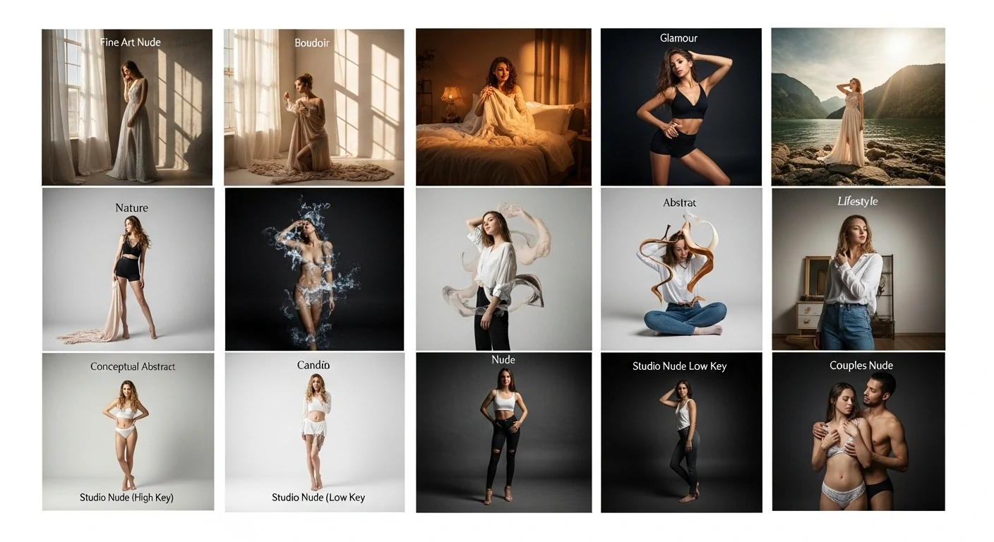 Types of Naked Photoshoots