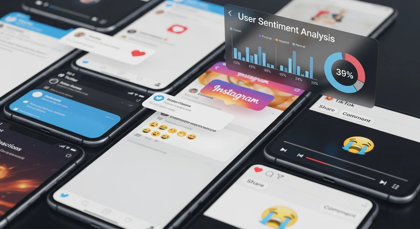 User sentiment analysis from Twitter, Instagram, and TikTok