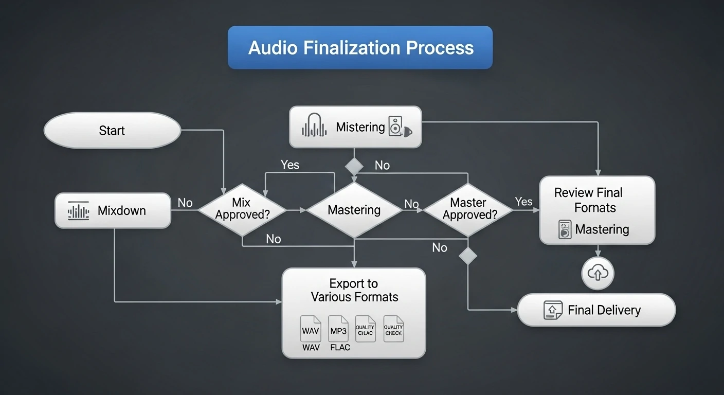 Flowchart of the audio finalization process