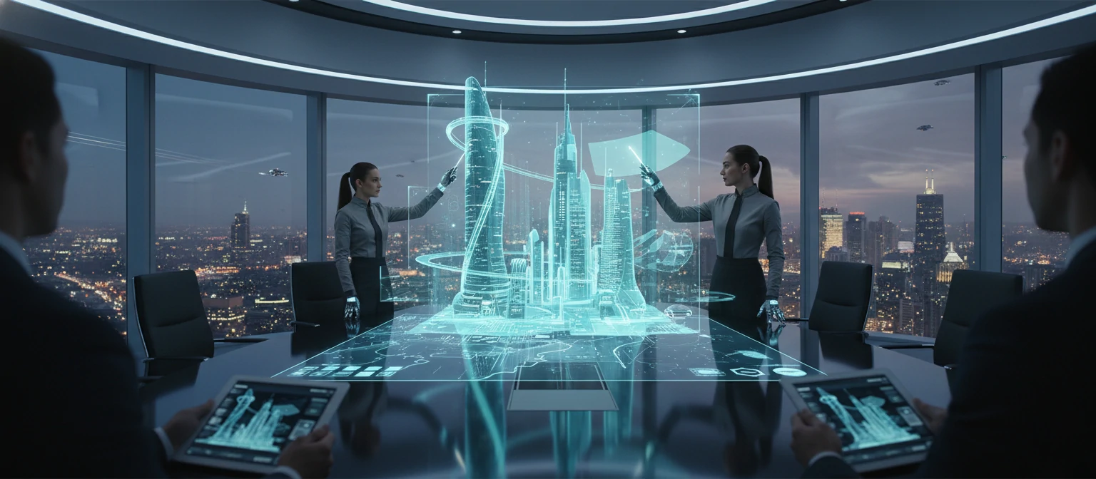 Holographic architectural presentation concept