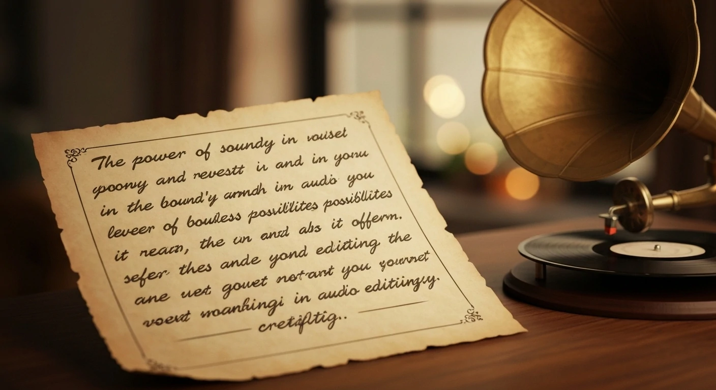 Inspirational quote about creativity in audio editing