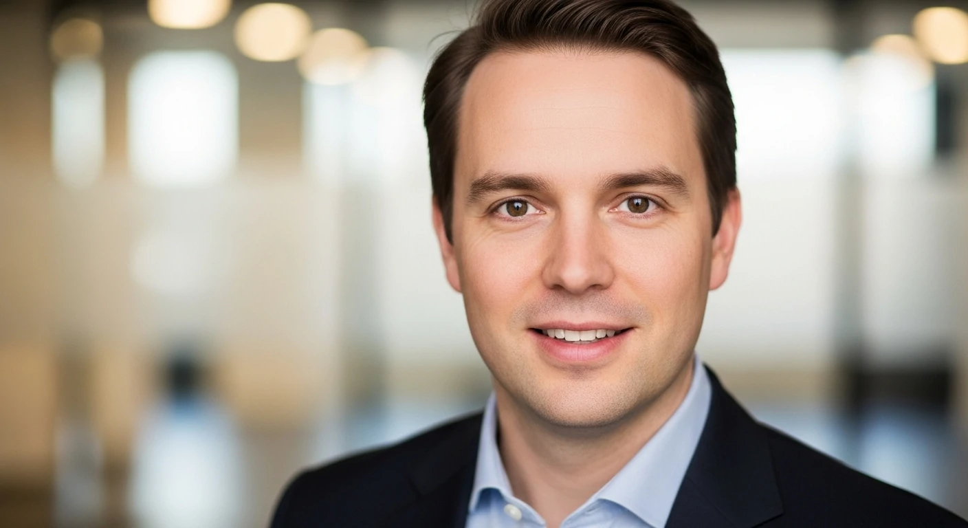 Professional portrait with shallow depth of field