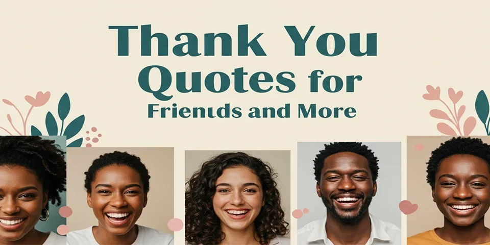Thank You Quotes for Friends and More
