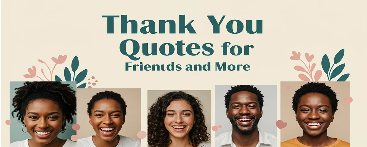 Thank You Quotes for Friends and More