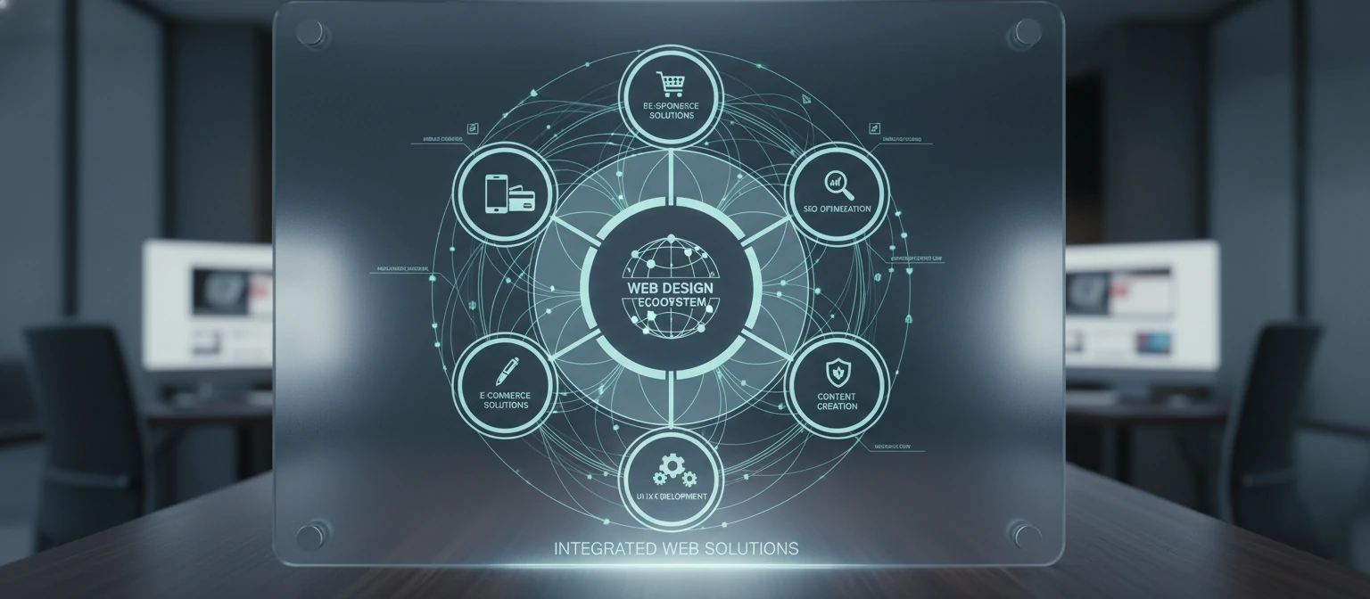 Circular diagram or flowchart showing the interconnected web design