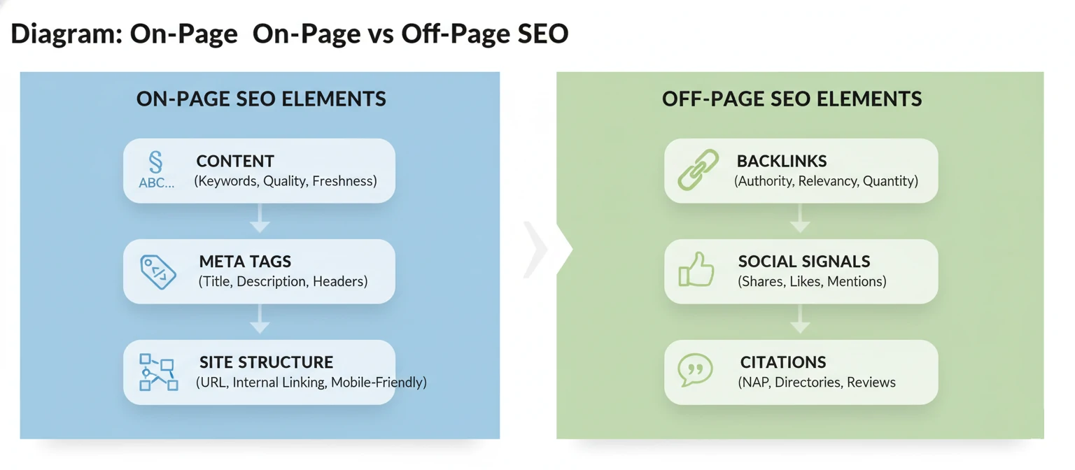 On-Page vs Off-Page SEO Elements