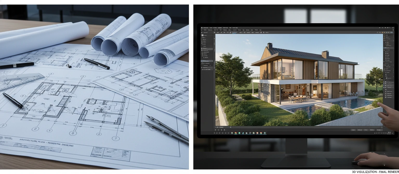 Split-screen comparison