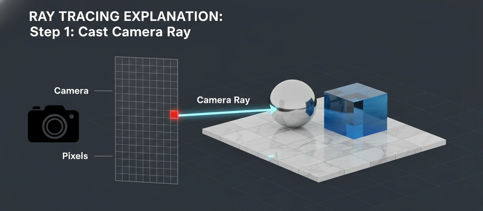 step 1 - Cast Camera Ray