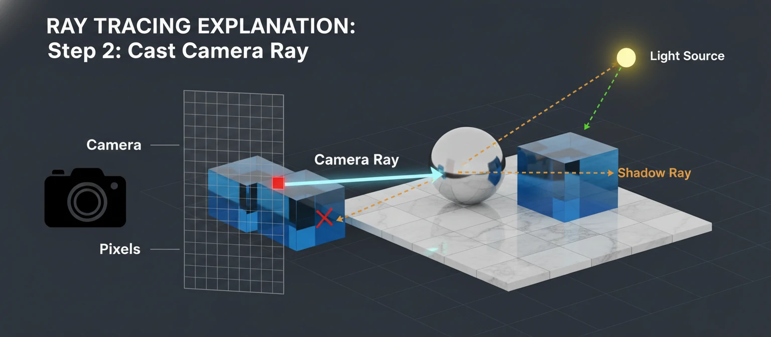 step 2 - Cast Camera Ray
