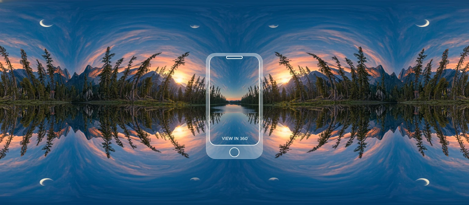 A 360-degree panorama flattened out (equirectangular projection)