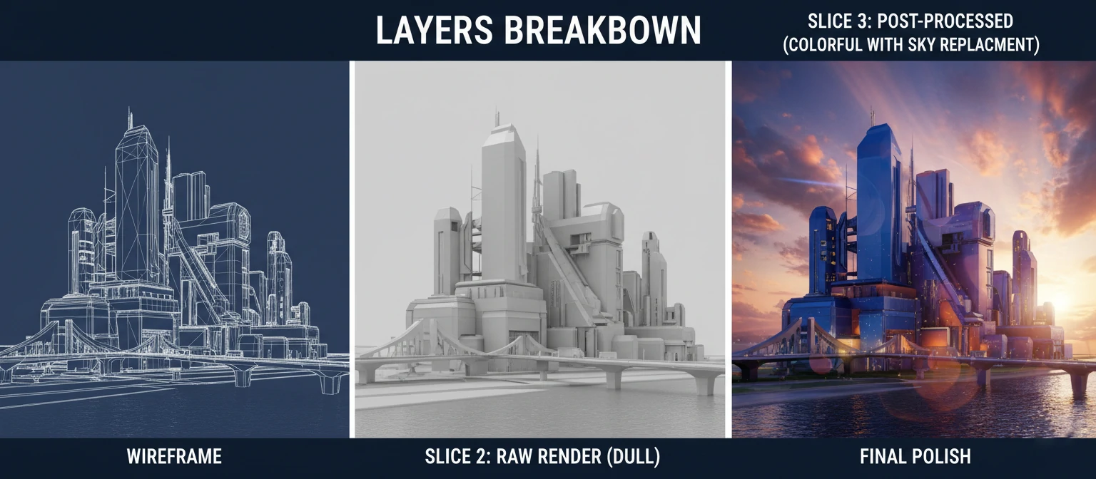 A Layers breakdown composite
