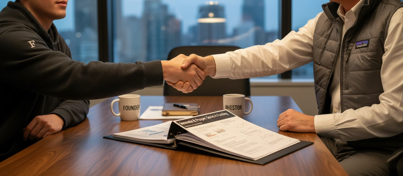 A hand shaking another hand