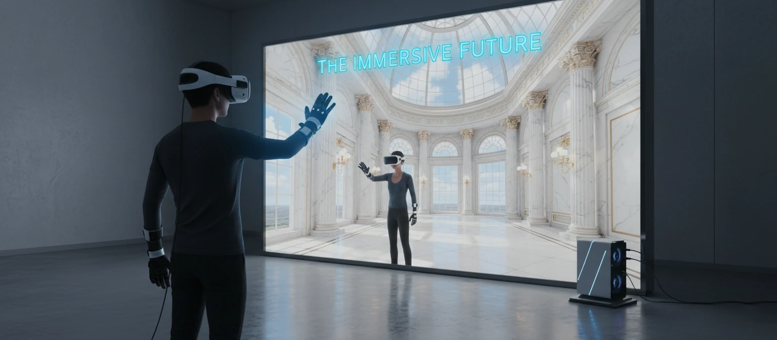 A person wearing a VR headset