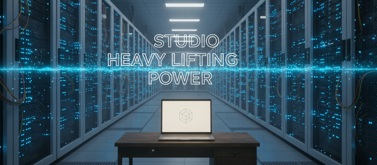 A photo of a Render Farm server room