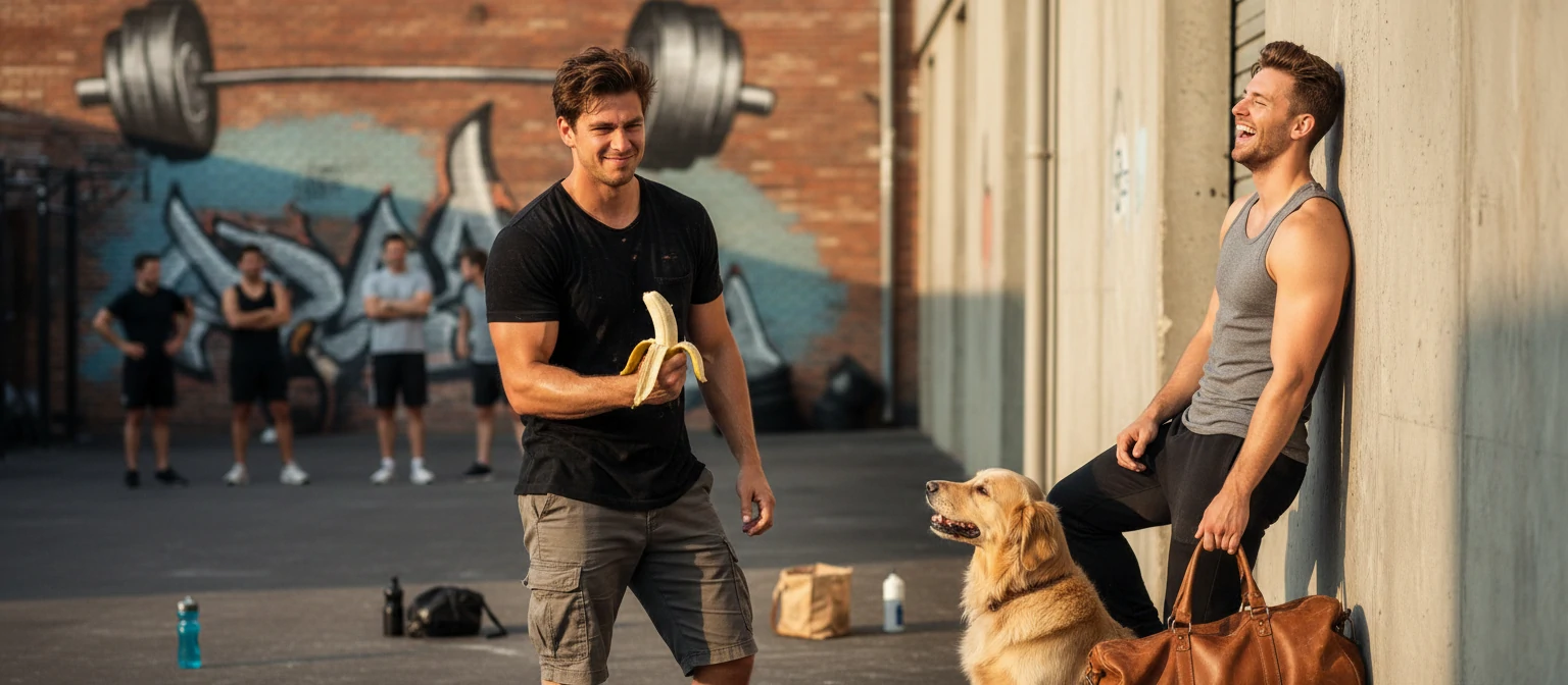 Candid behind-the-scenes shots of the twins showing their personalities outside the gym