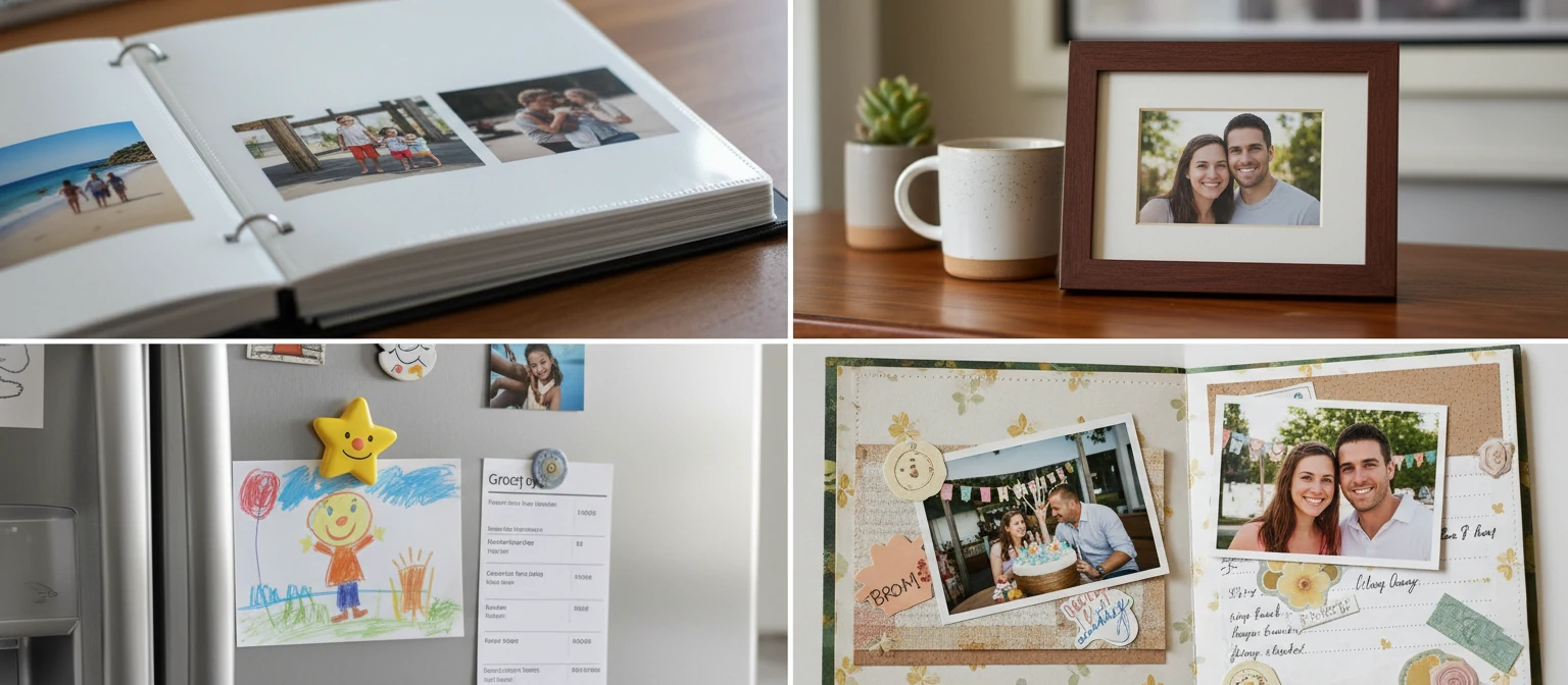 Collage showing various 4x6 photo applications