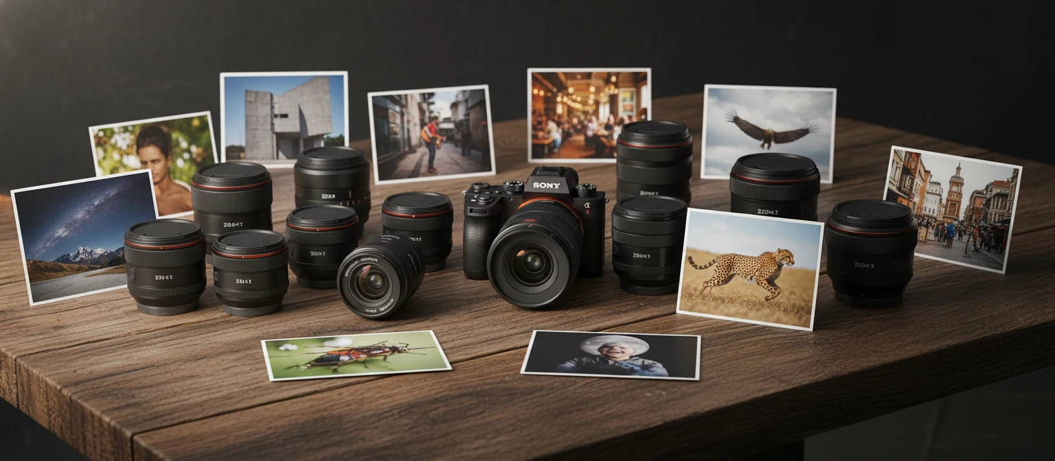 Full Sony lens kit with sample shots from each lens