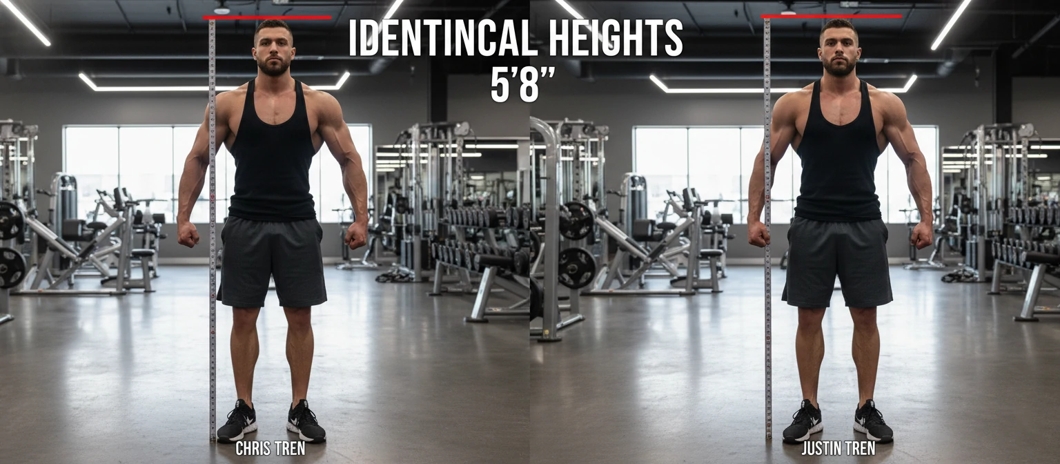 Side-by-side photo of the Tren Twins standing together