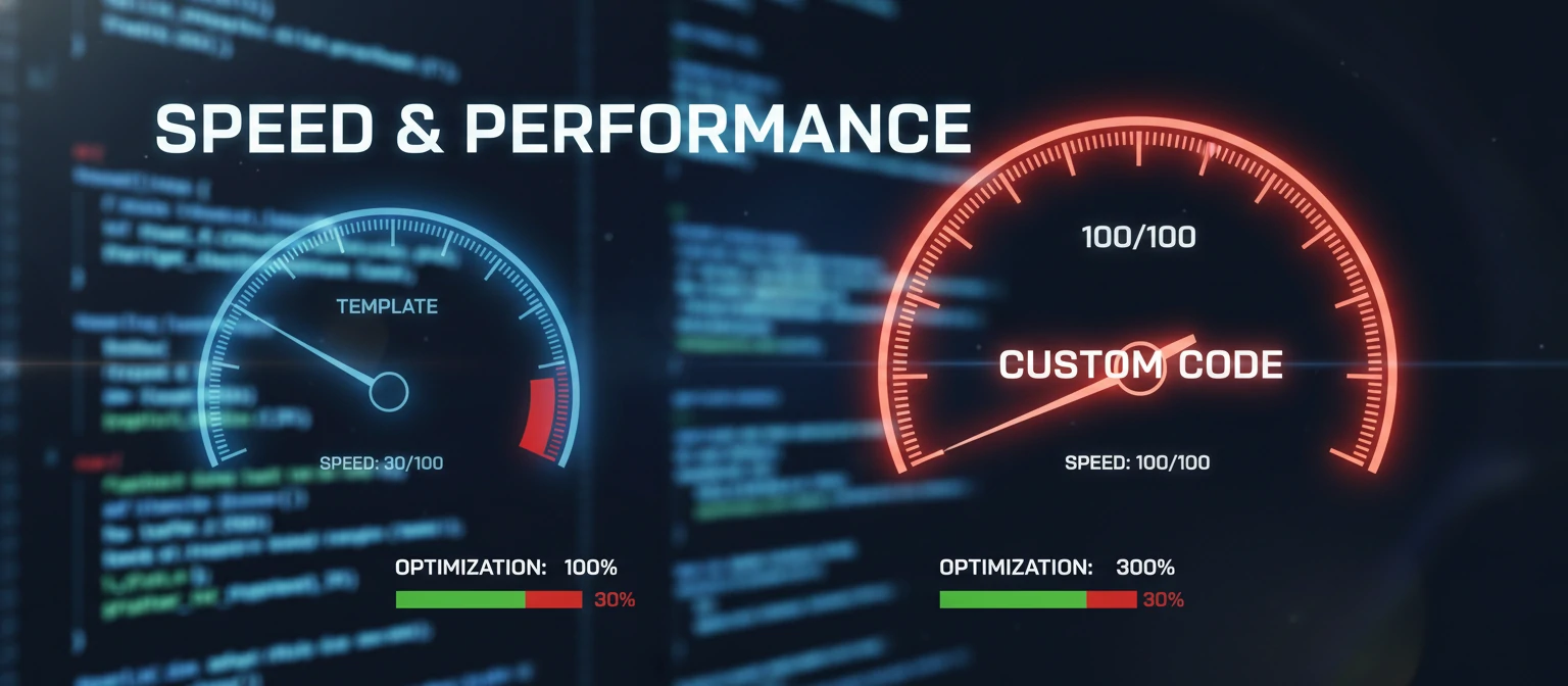 A Speed & Performance dashboard graphic