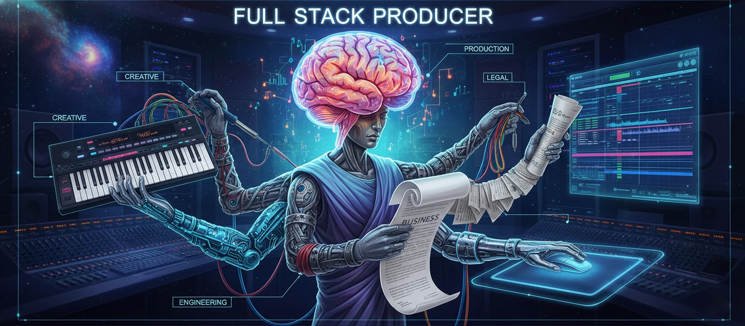 A conceptual illustration of a Full Stack Producer