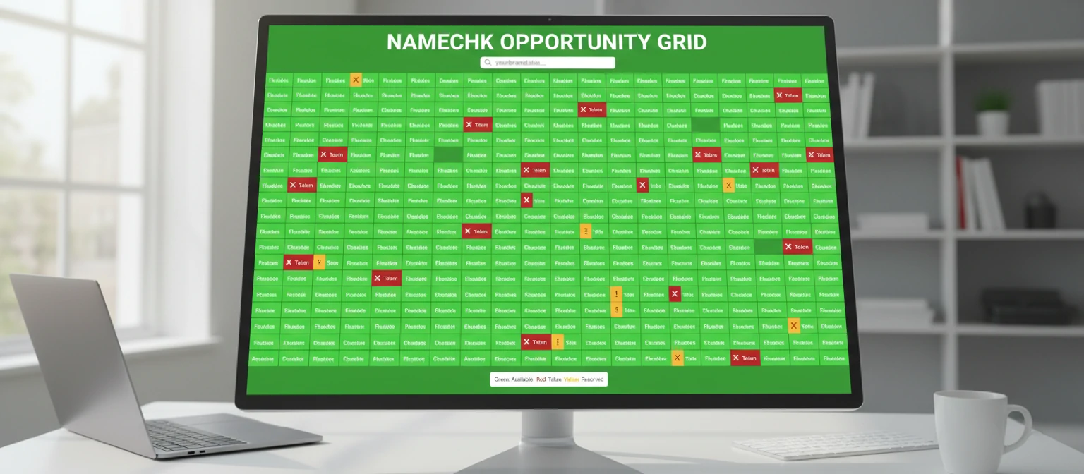 A screenshot of the Namechk grid