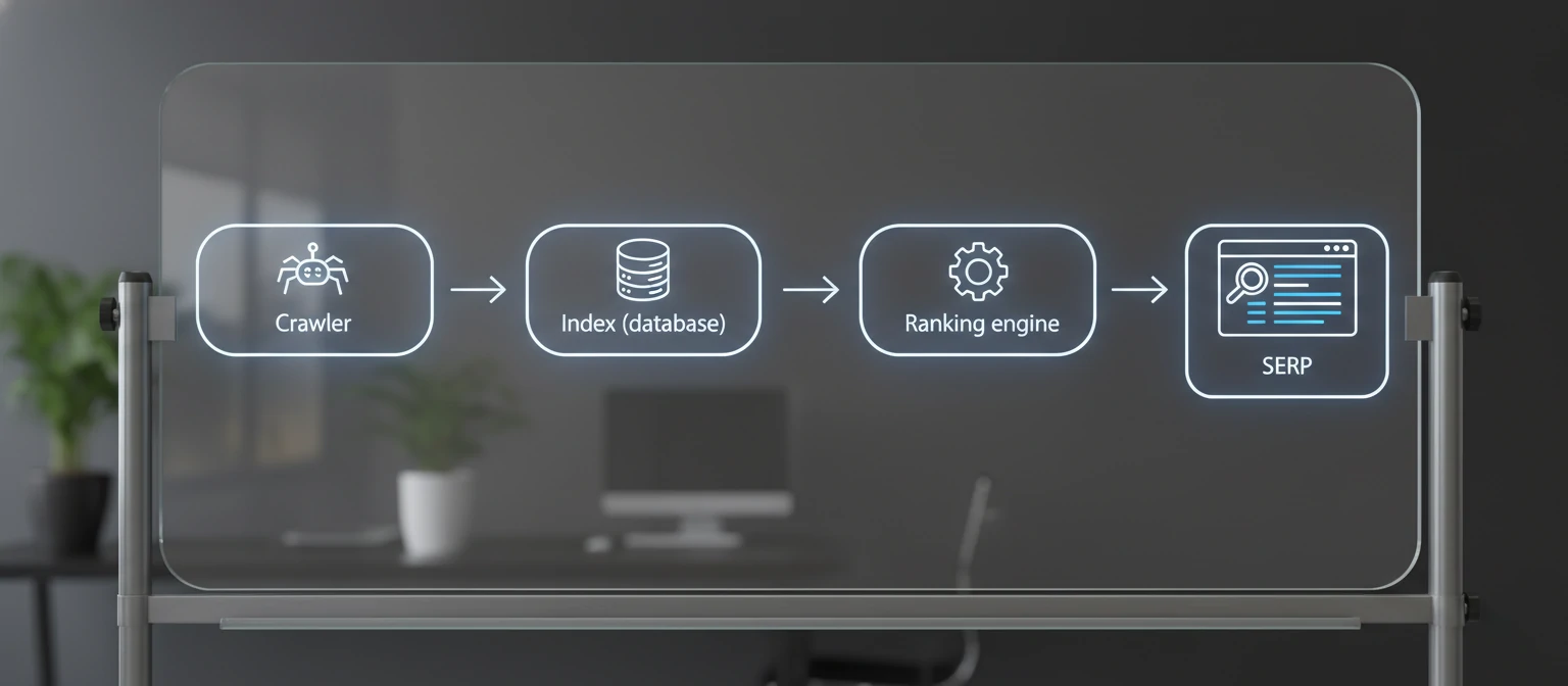 A three-step flowchart