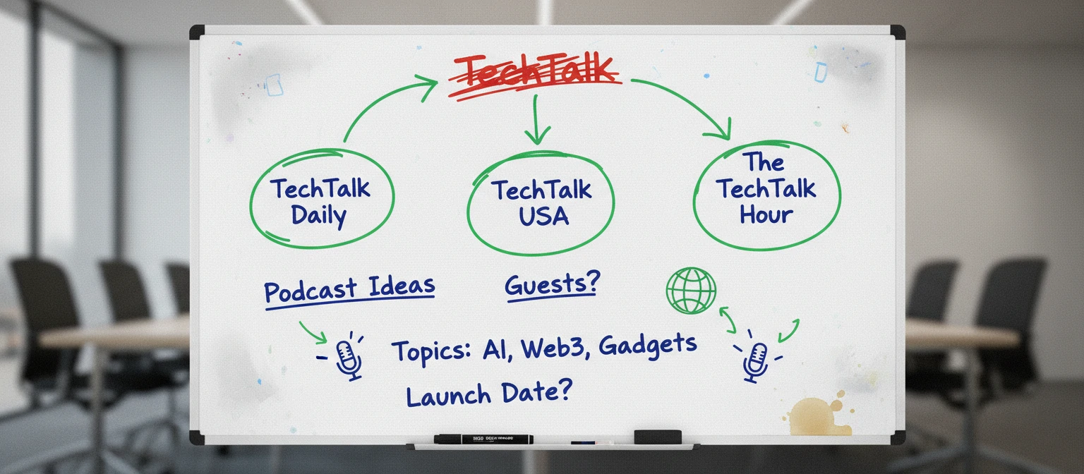 An illustration of a whiteboard with brainstorming notes