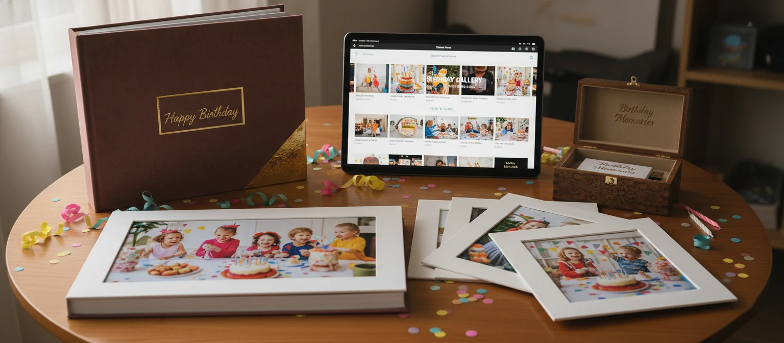 Birthday photo delivery options
