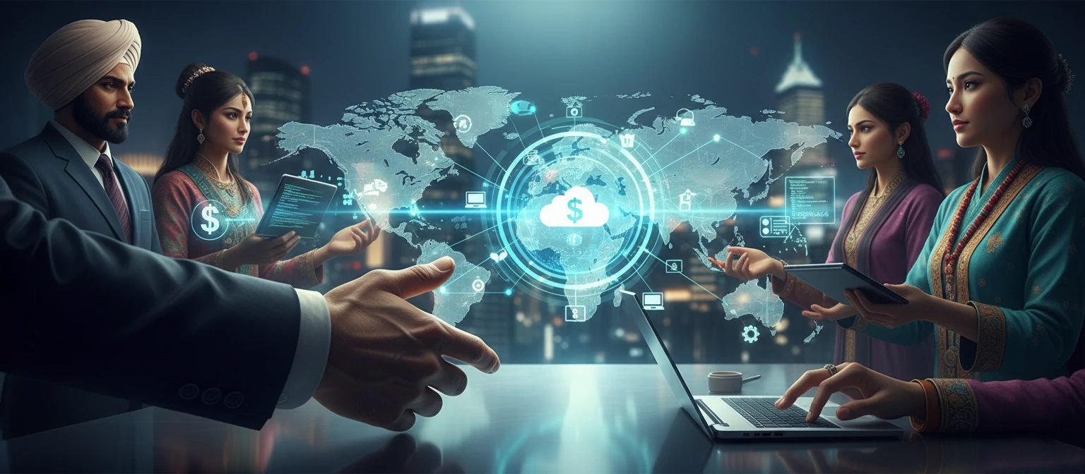 Business outsourcing illustration