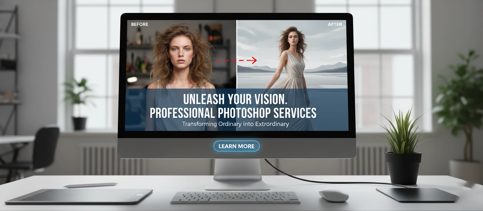 Call to action for professional Photoshop services