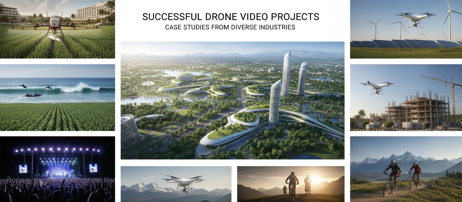 Case studies of successful drone video production applications