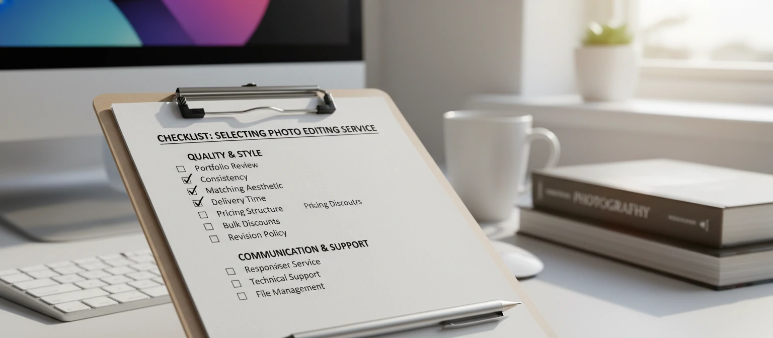 Checklist for selecting photo editing service