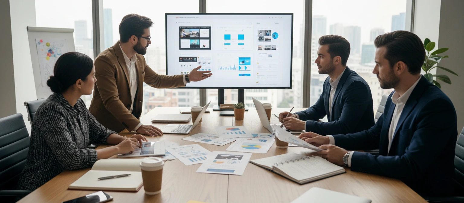 Client meeting with Los Angeles web design agency team