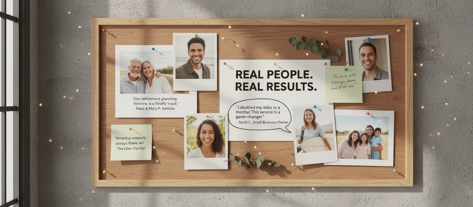 Client testimonials from satisfied customers