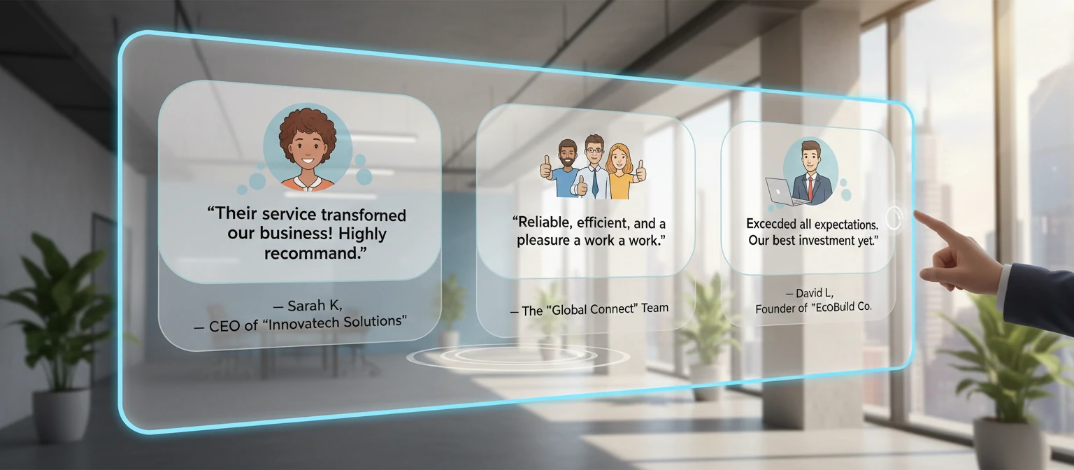 Client testimonials illustration