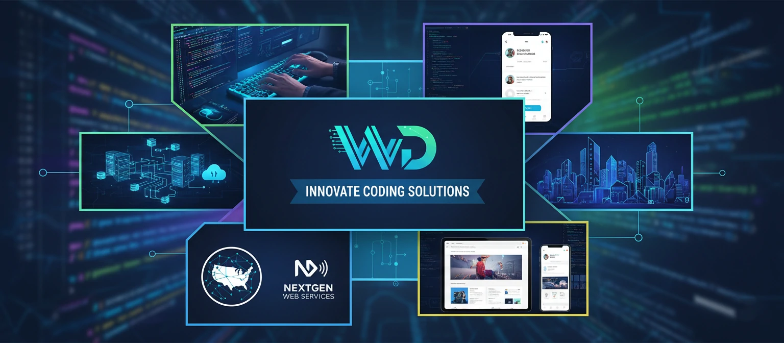 Collage of logos or office photos from top web development companies