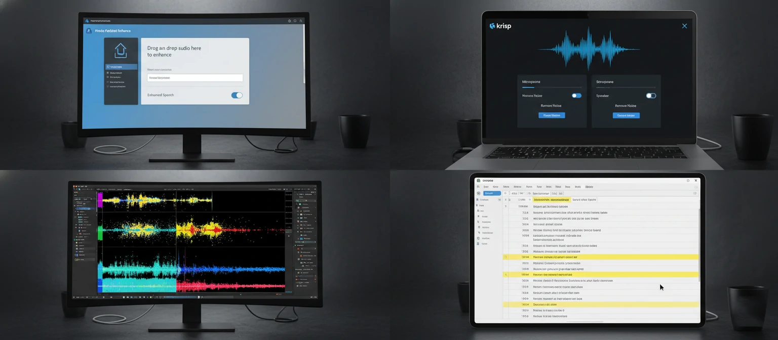 Collage of software interfaces