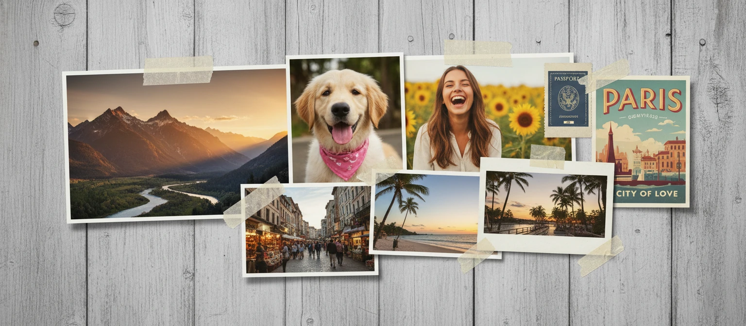 Comparison of various photo sizes from 4x6 to 16x20