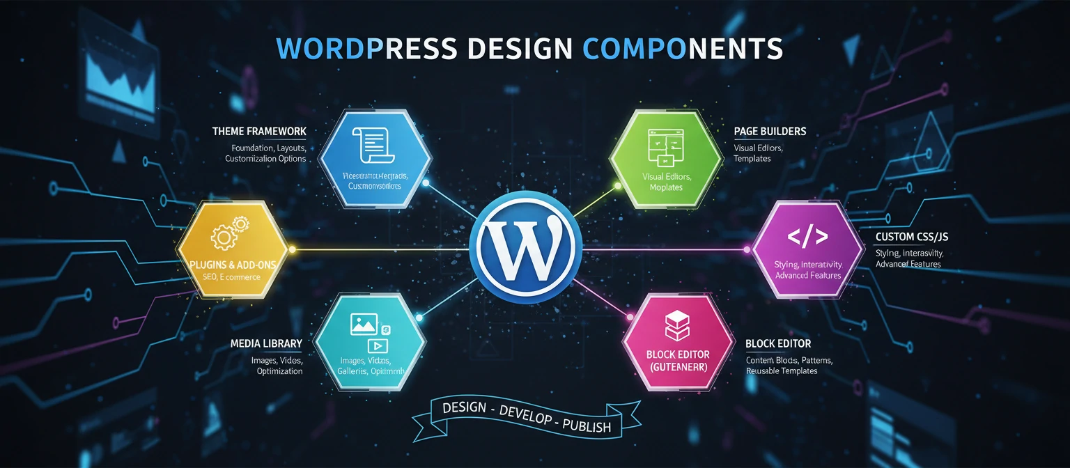 Cool infographic showing WordPress design components