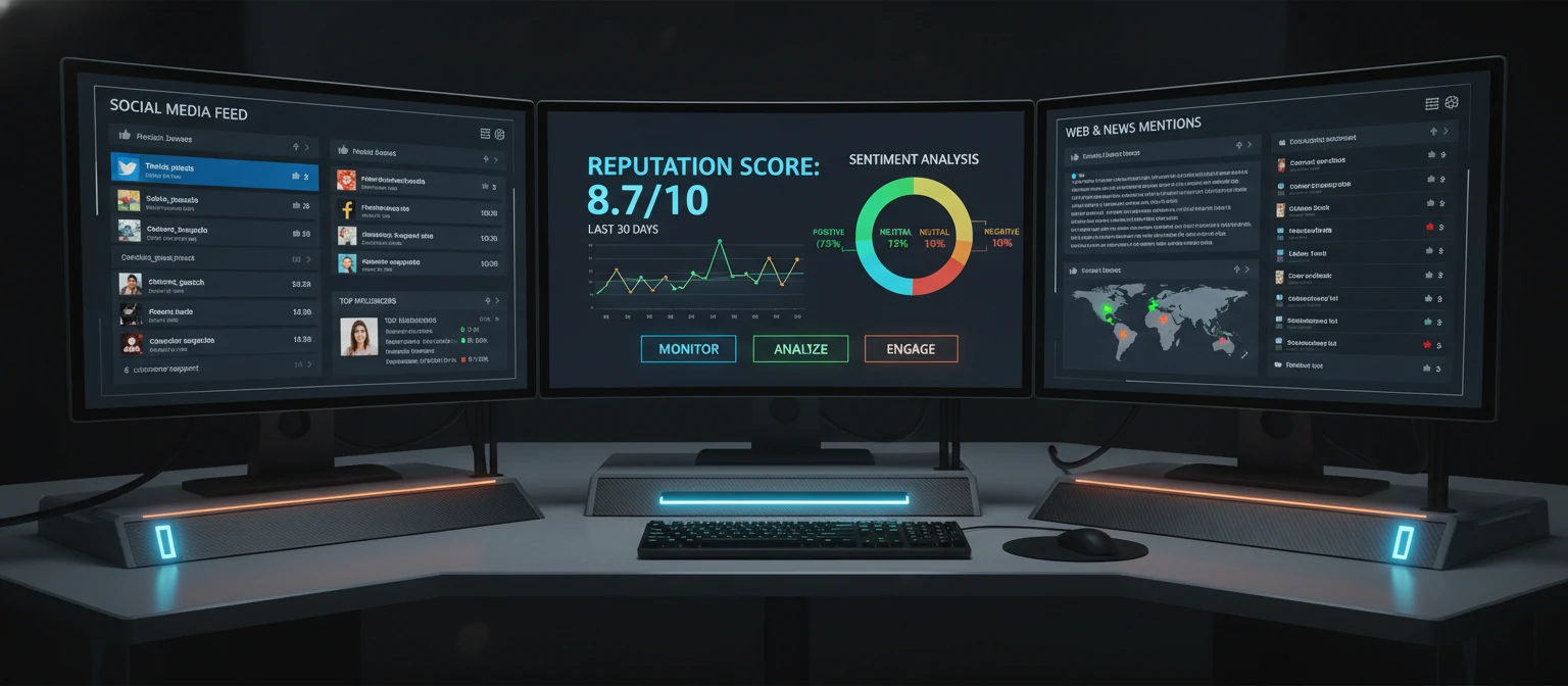 Dashboard of reputation management tools
