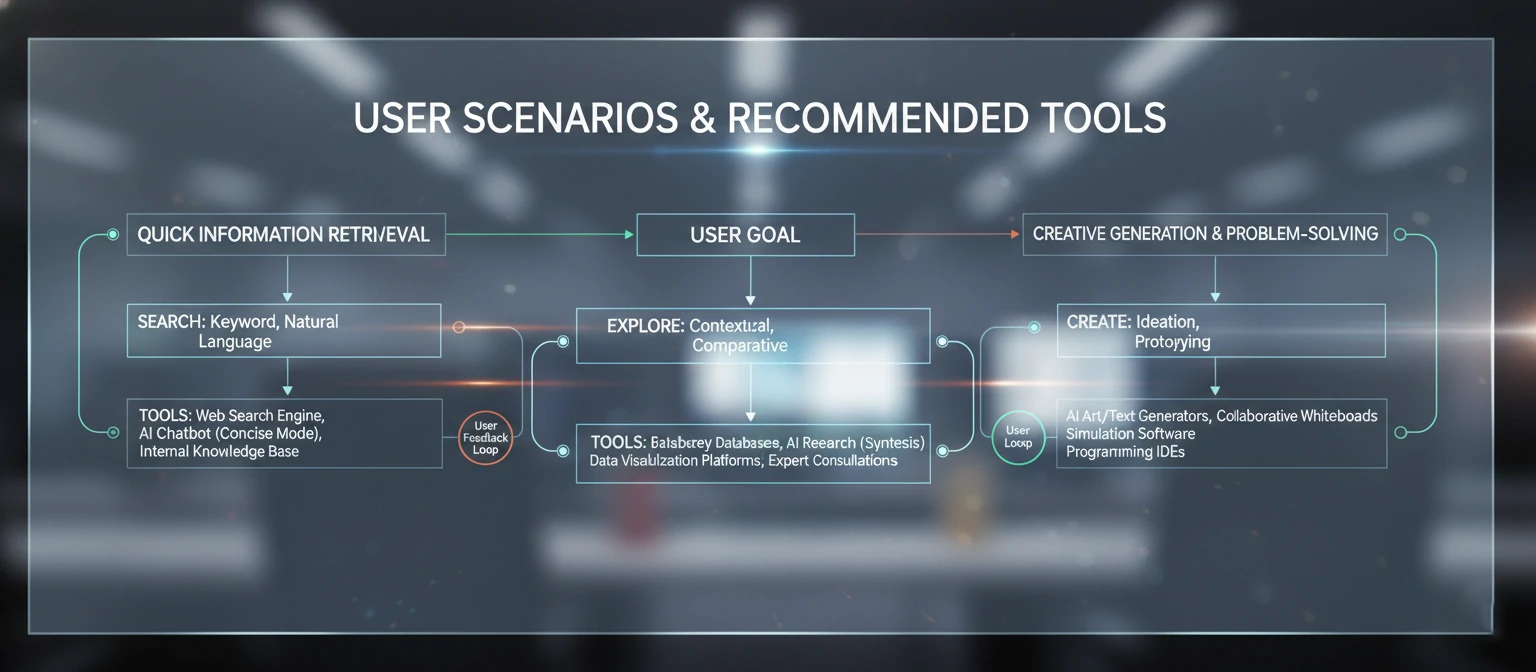 Diagram showing different user scenarios and recommended tools~1