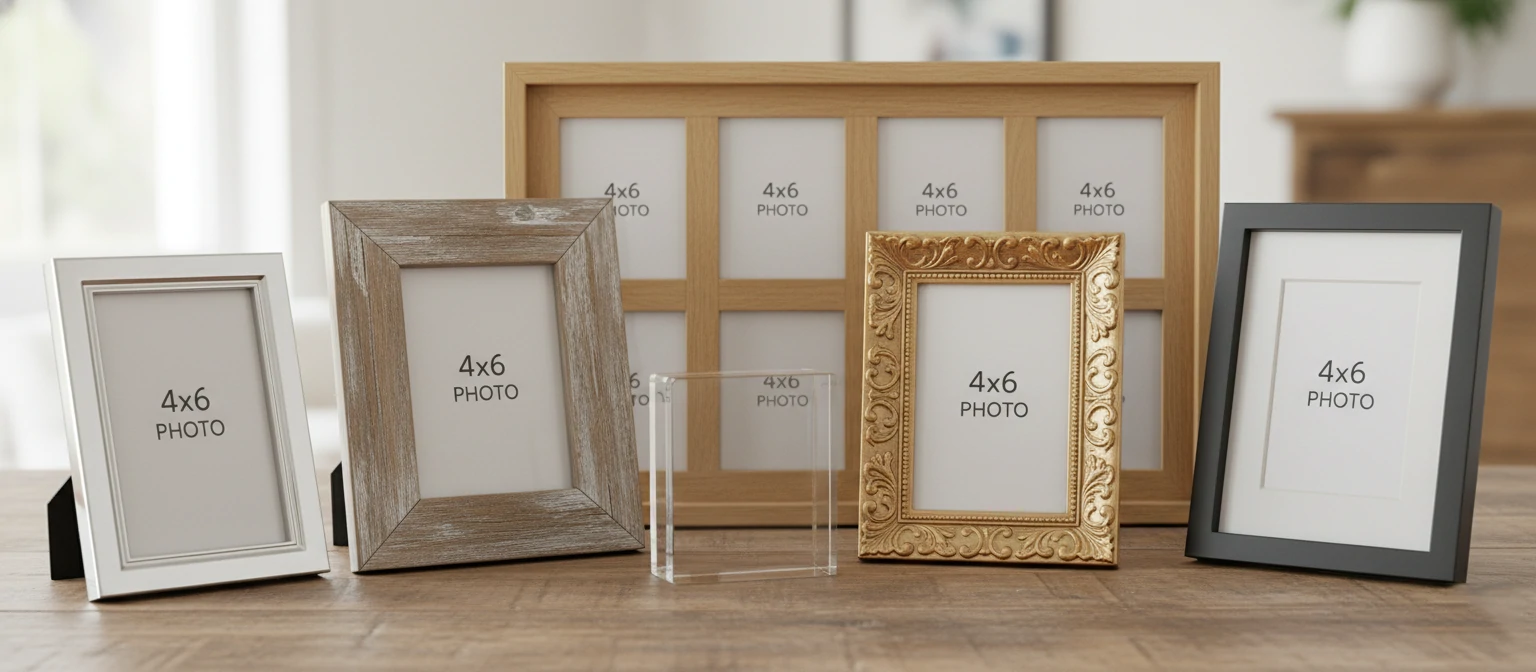 Different types of frames suitable for 4x6 photos