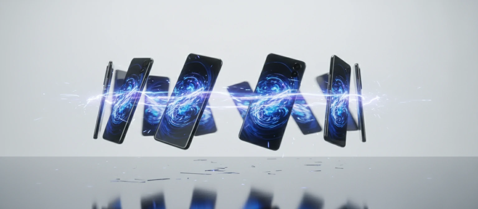 Frame sequence showing a smartphone rotating 360 degrees~1