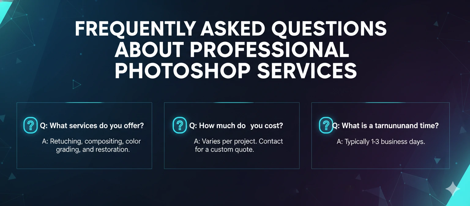 Frequently Asked Questions about professional Photoshop services
