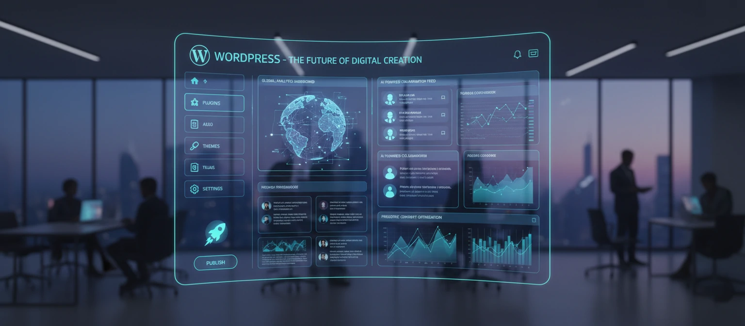 Futuristic WordPress mockup